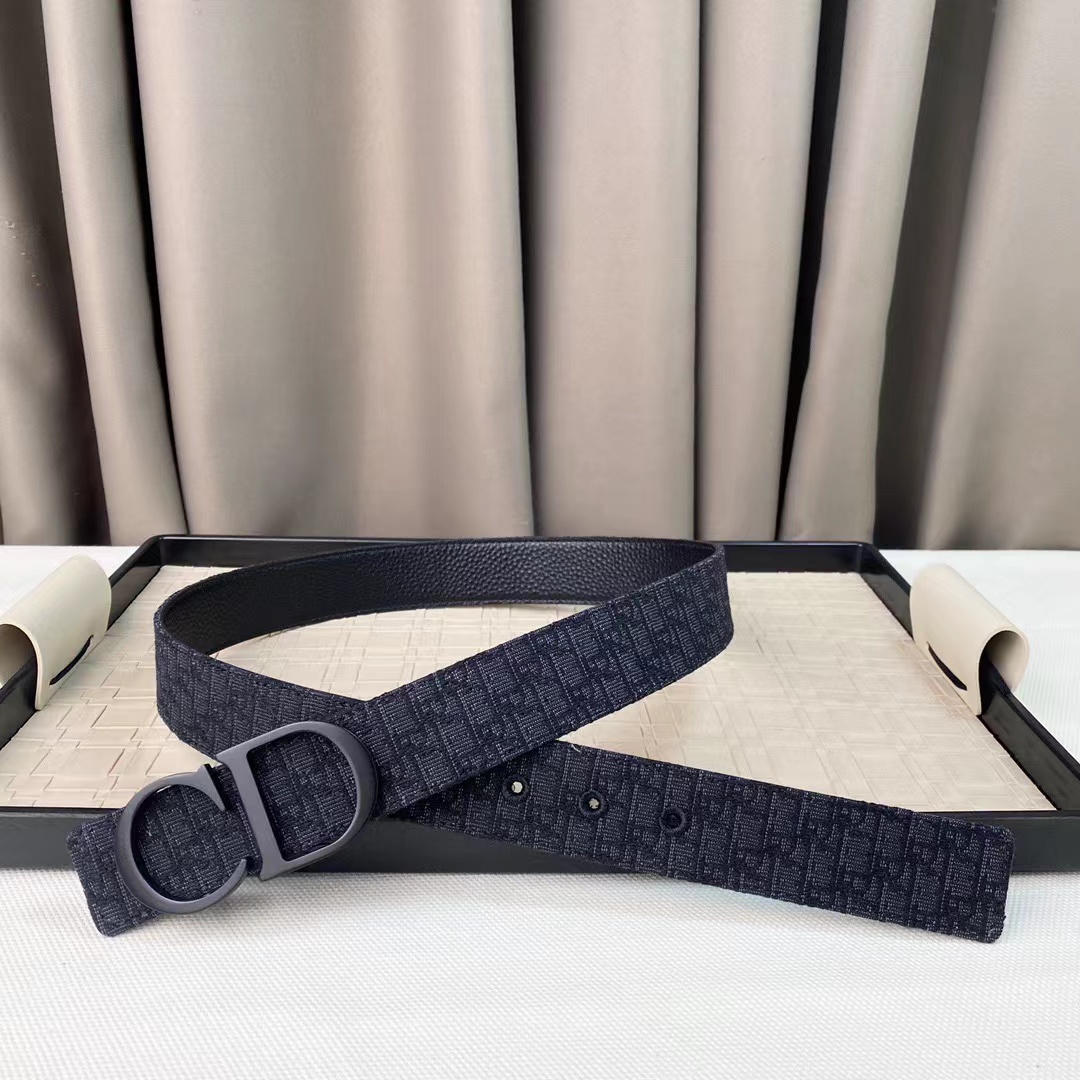 Dior Classic Printed Belt CD Steel Print 30MM belt