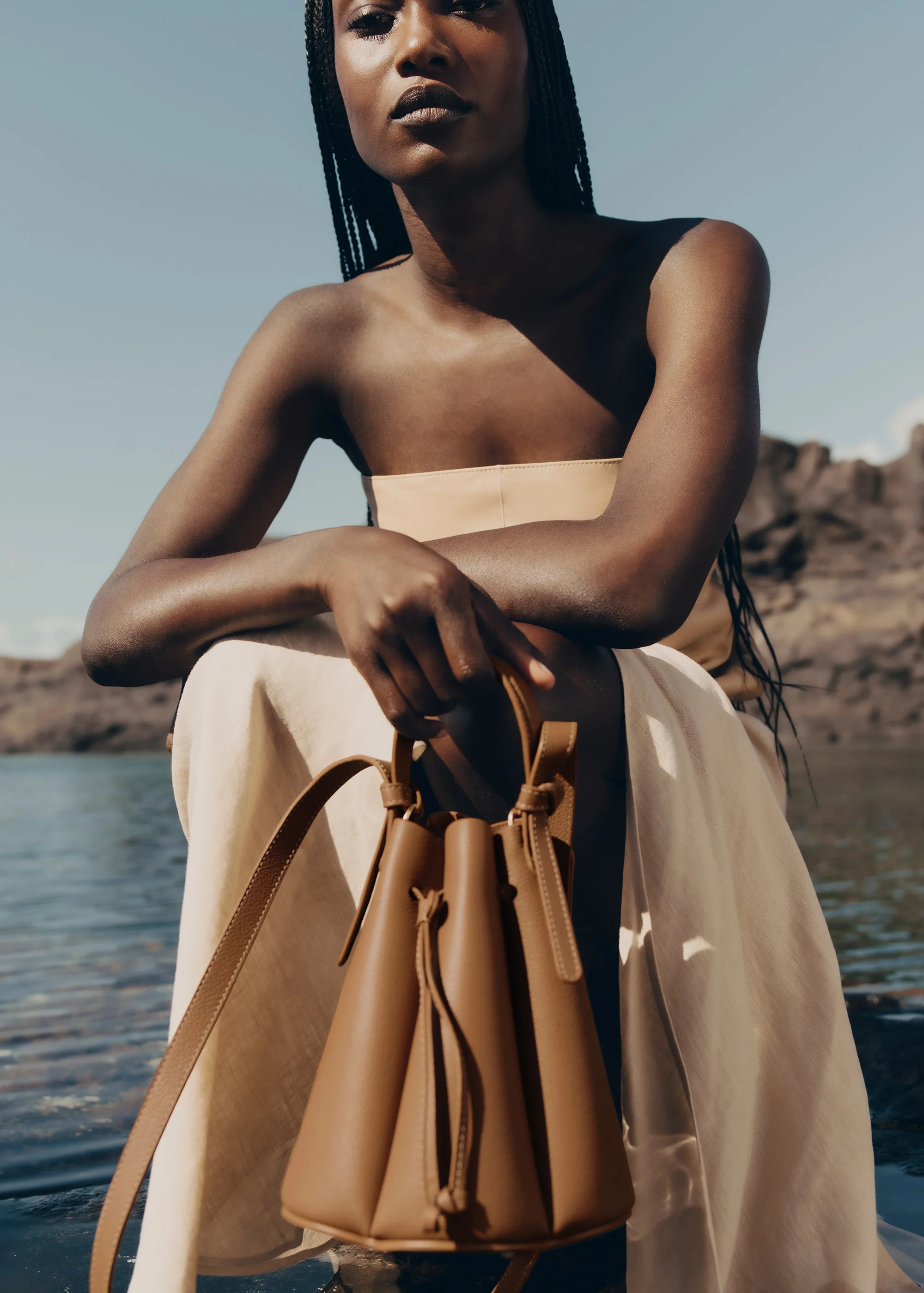 Polène Numéro Huit Mini - Textured Camel