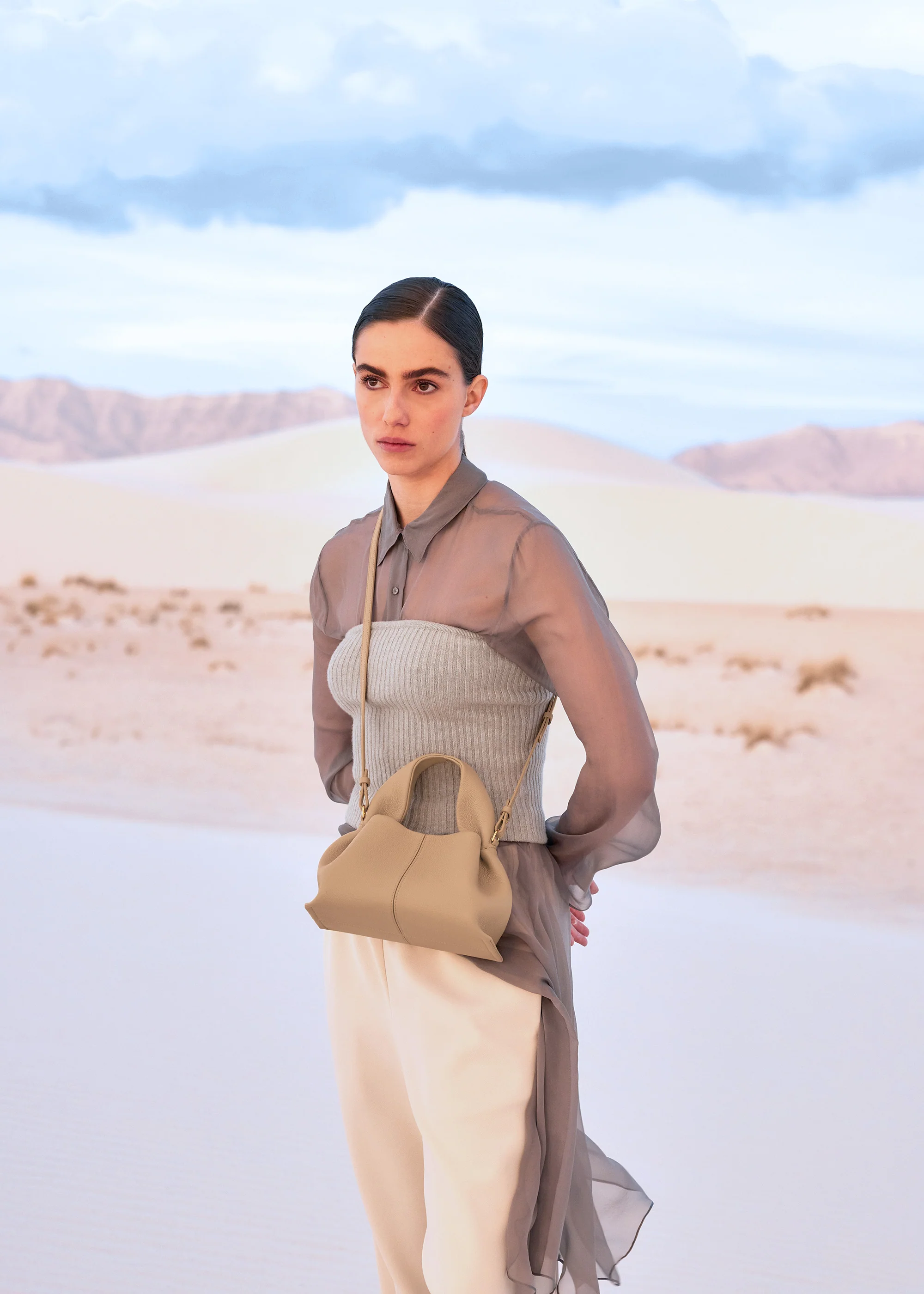 Polène Numéro Neuf Mini - Textured Beige