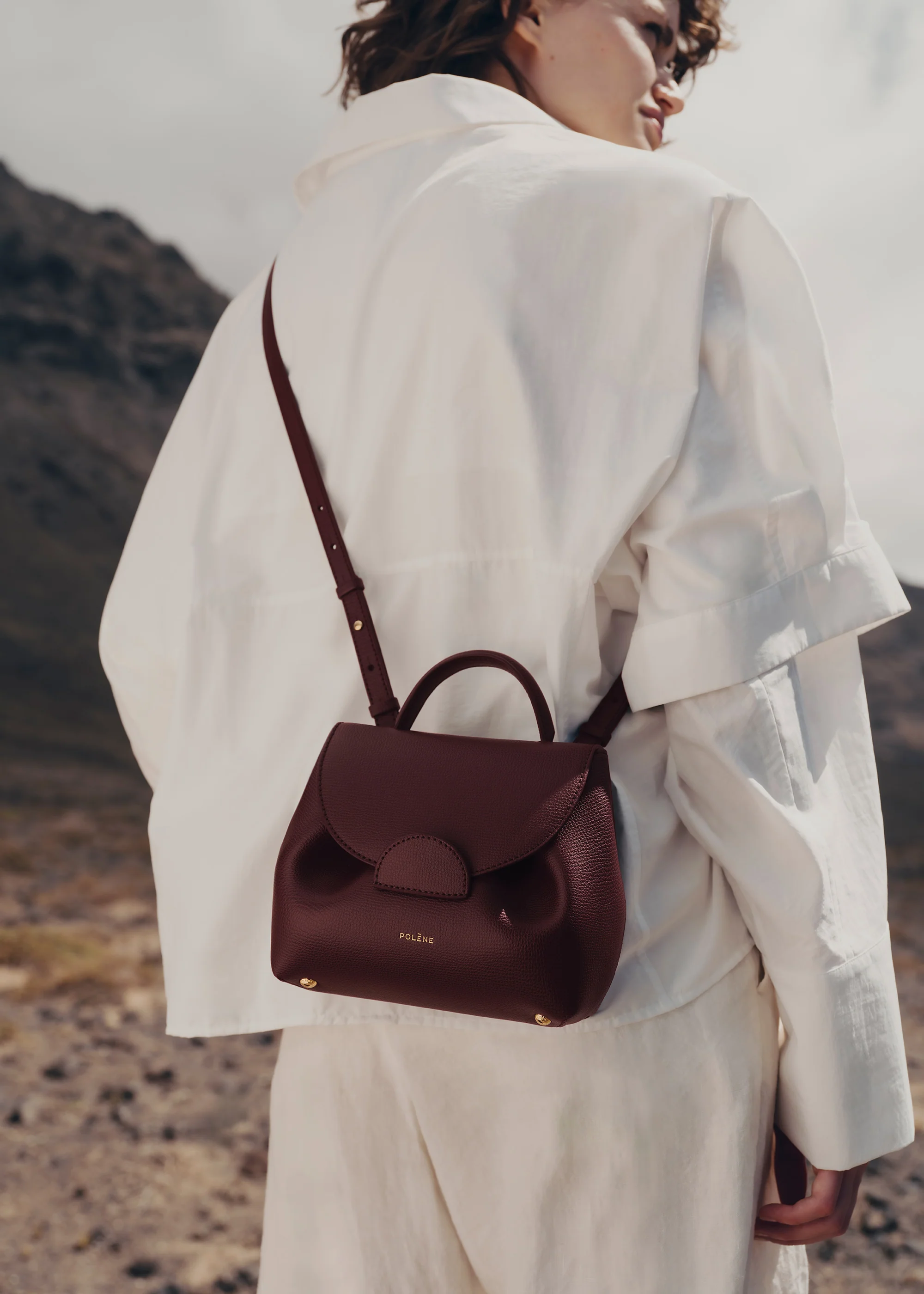 Polène Numéro Un Nano - Textured Burgundy