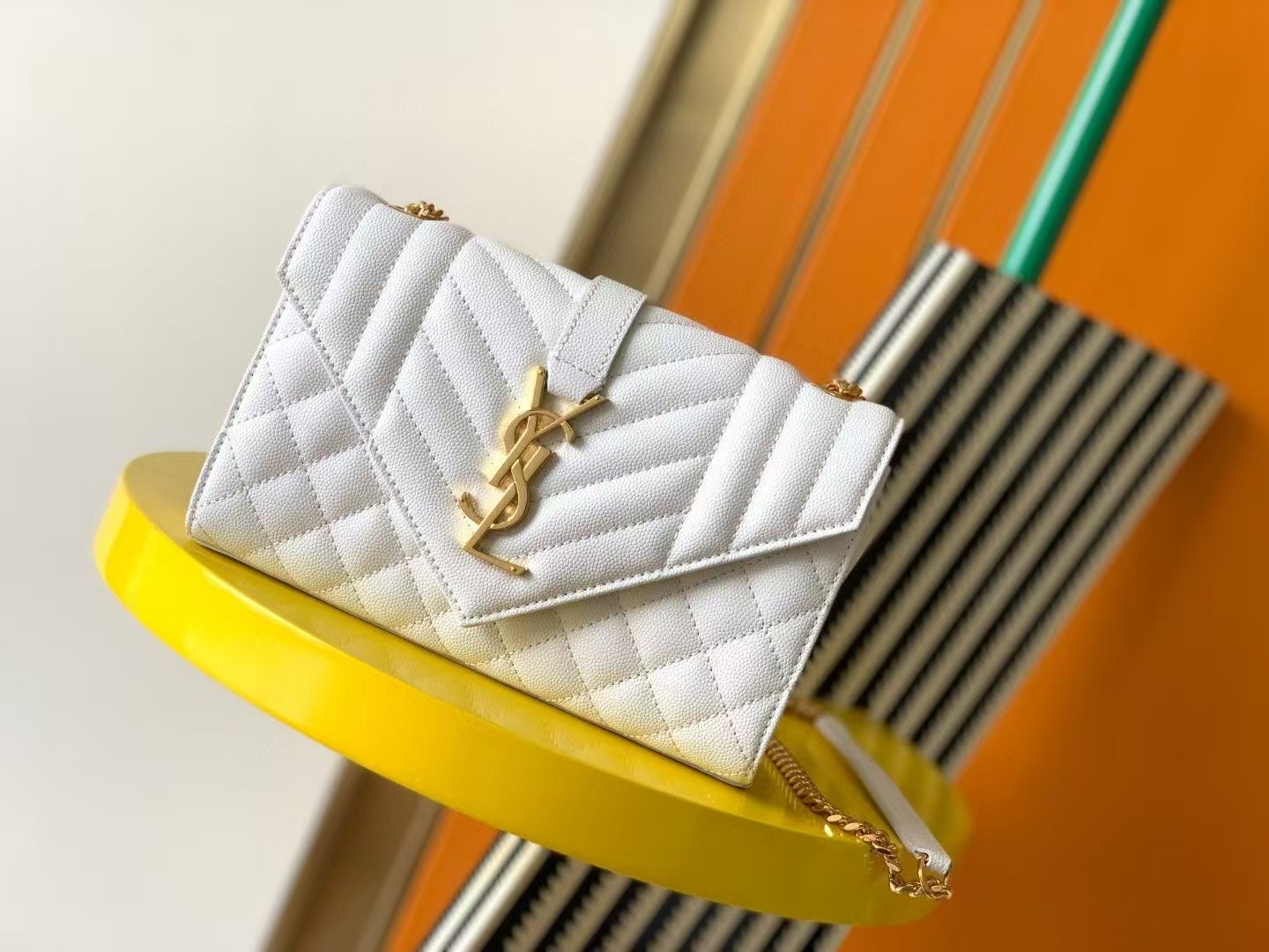 Saint Laurent YSL Envelope leather bag