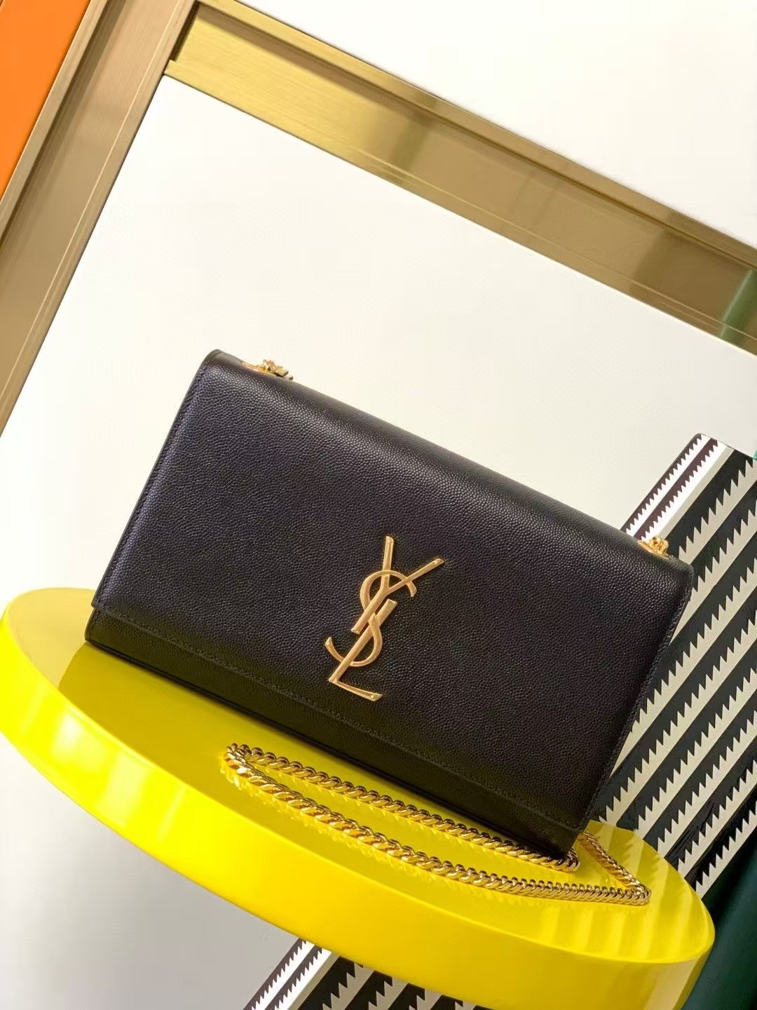 Saint Laurent YSL Small KATE bag in grained leather