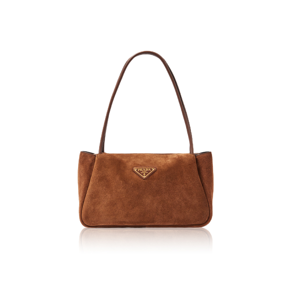 Prada Medium Suede Shoulder Bag