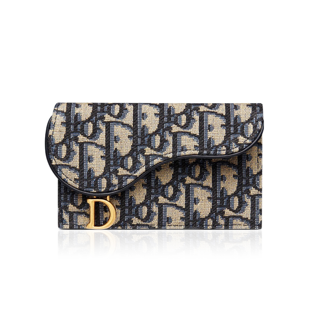 Dior Canvas Saddle Shape Wallte