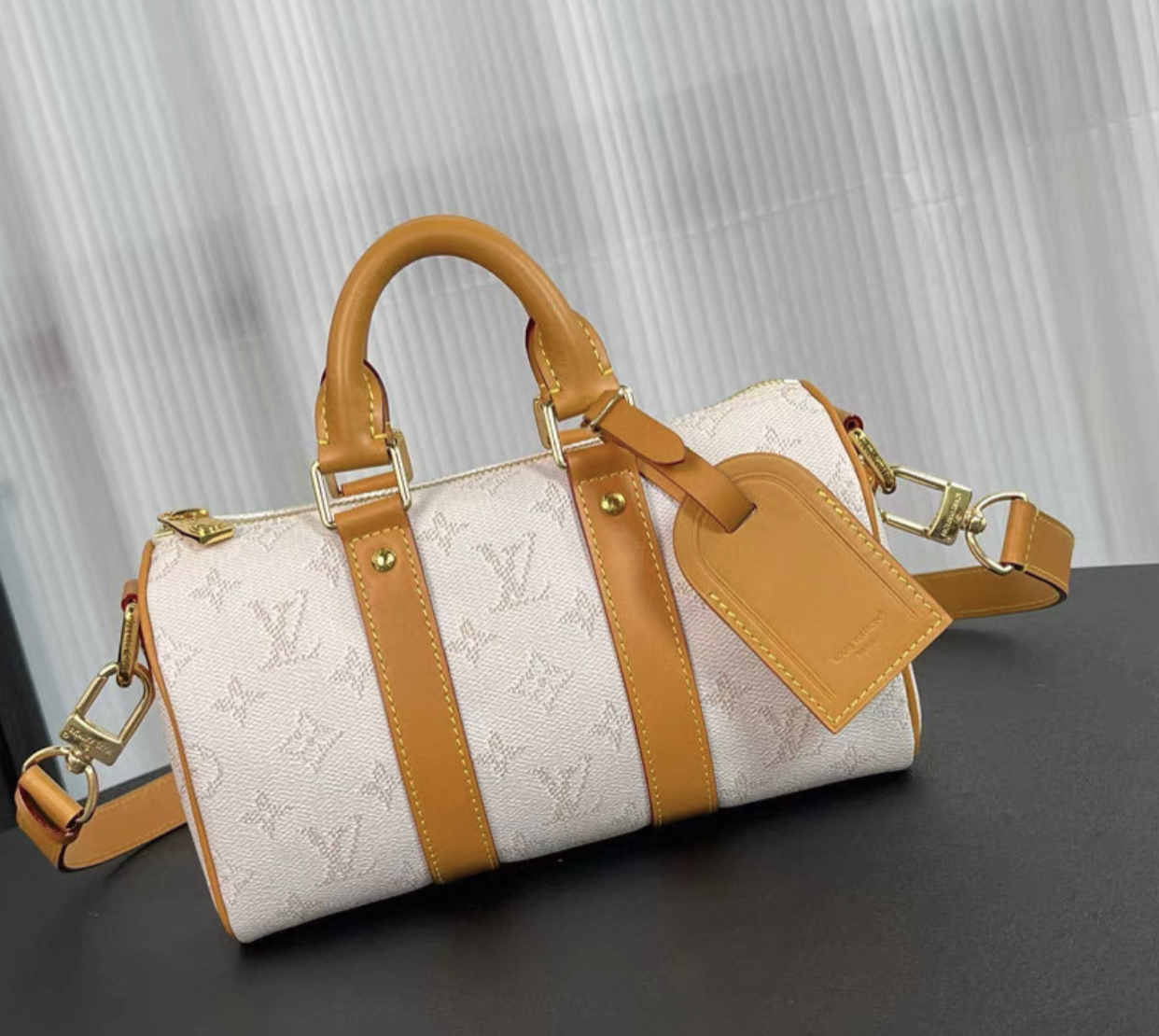 Clearance Sale at Special Prices-LV bag Keepall White Monogram Denim