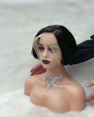 Short Brazilian 13x4 frontal lace wig 68