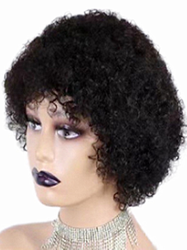 Short curly wig 86 natural color wig