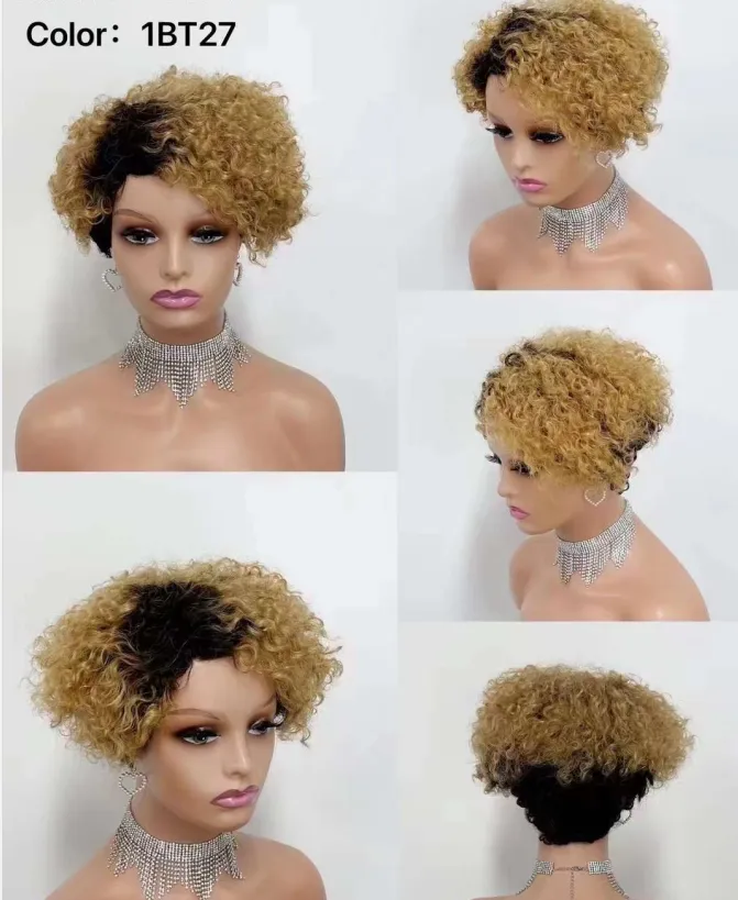 Short curly wig 58