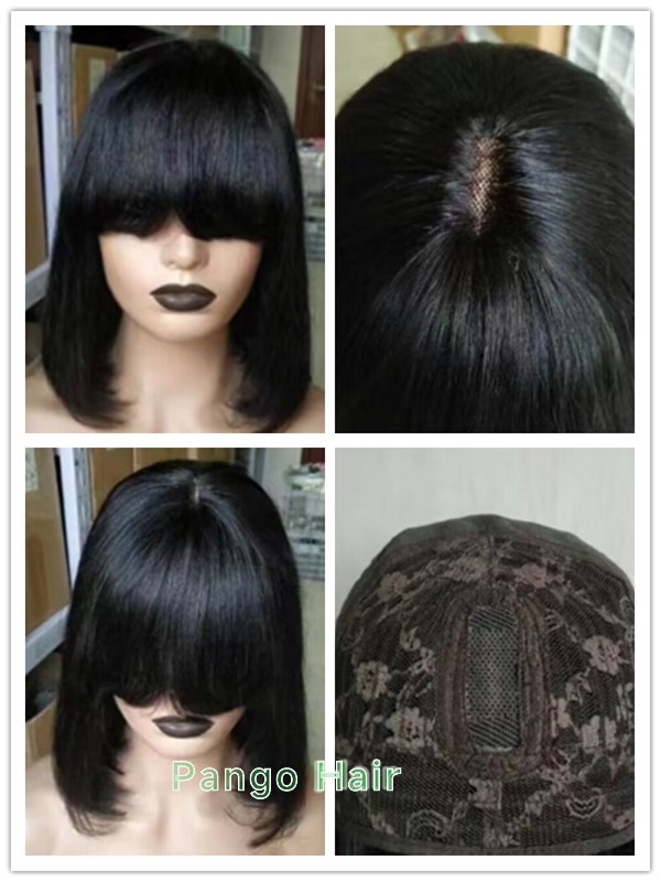11A Bone straight Fringe lace Wig 32 100% Brazilian Hair