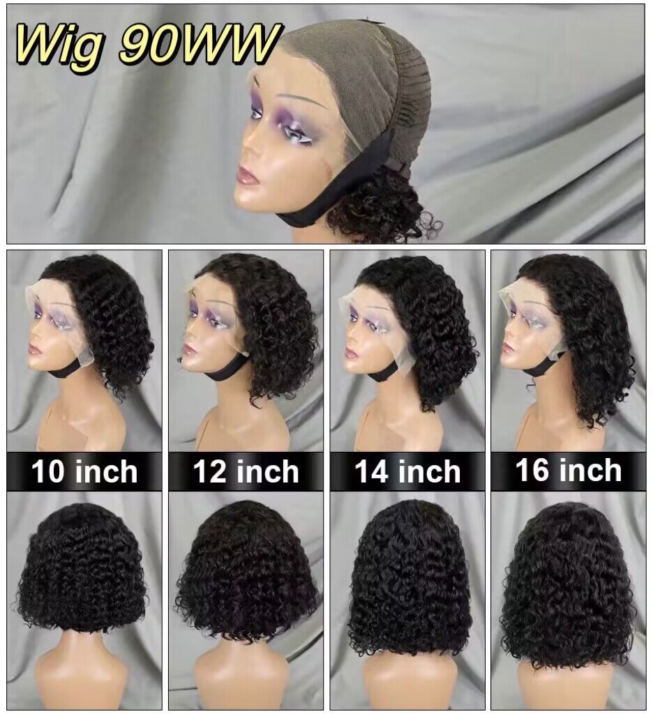 11A 13x4 Water Wave Bob wig 90 Virgin Brazilian Hair