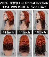 11A 13x4 Water Wave Bob wig 90 Virgin Brazilian Hair