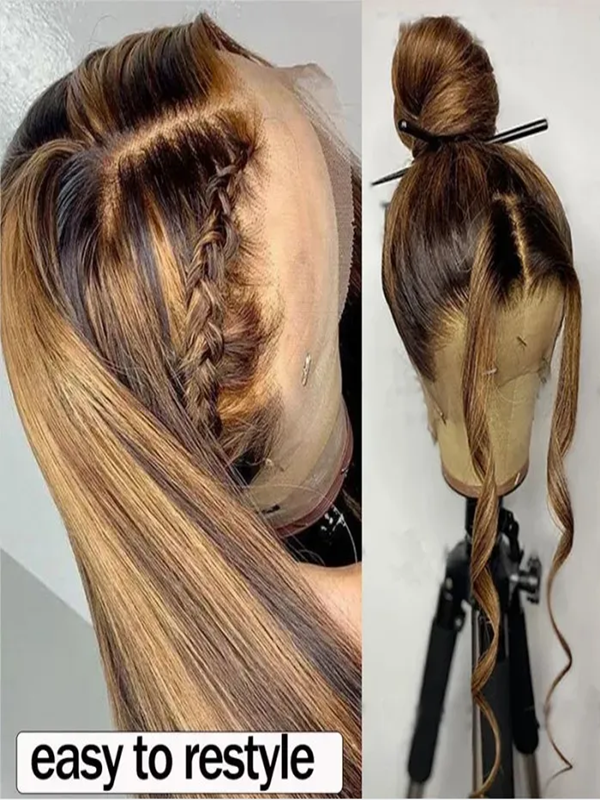 12A raw hair 13x4 frontal wig 99 straight 4/27#