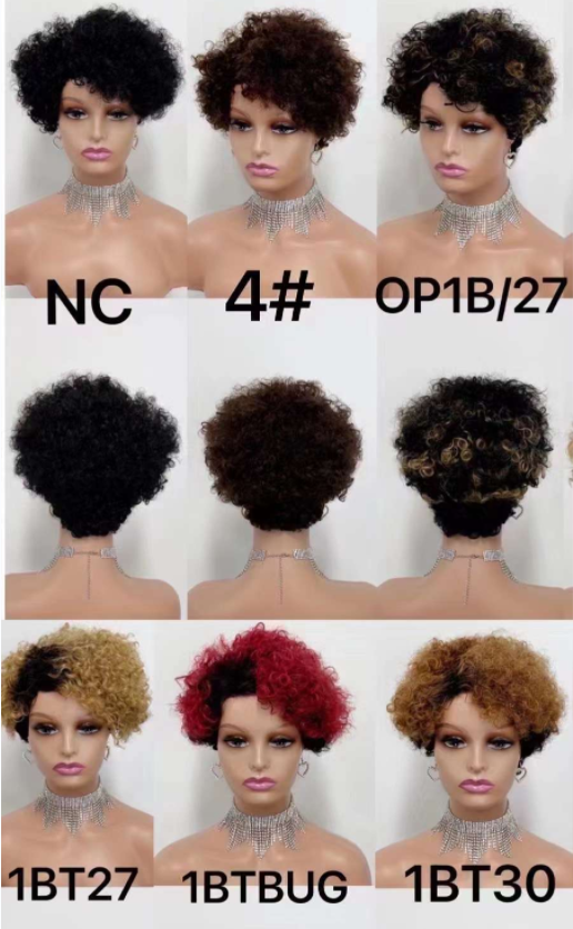 Short curly wig 58