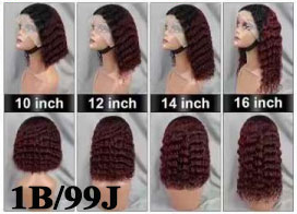 11A 13x4 Deep wave bob wig 90 Virgin Brazilian hair