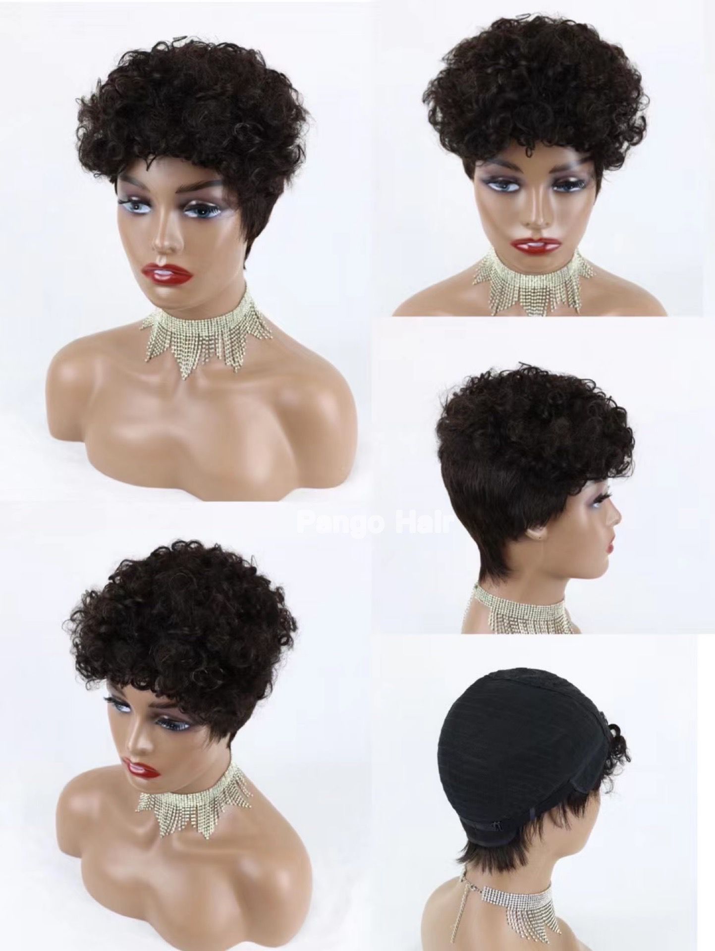 Short curly wig 51 100% Brazilian hair