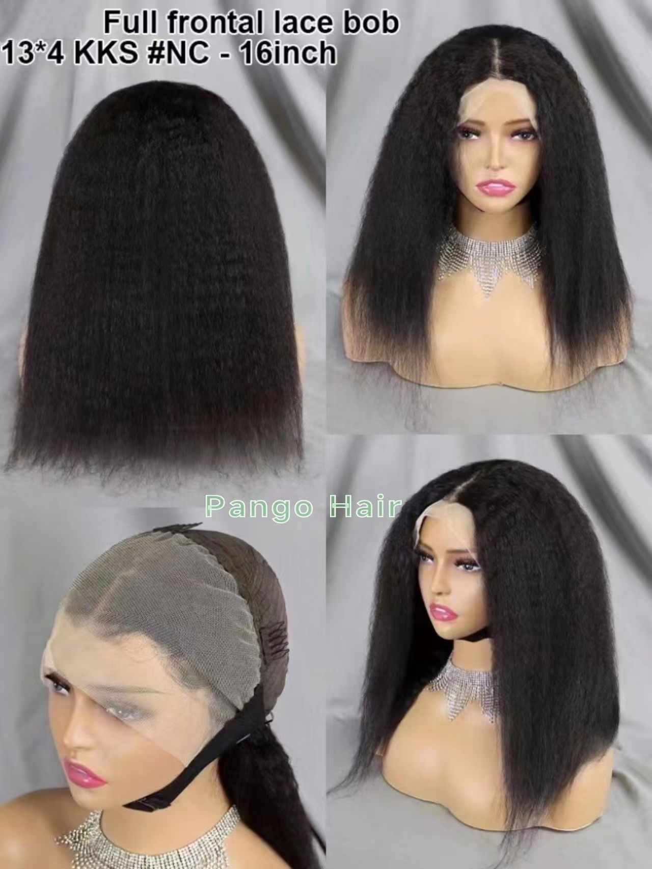 11A 13x4 Kinky straight Bob wig 90 Virgin Brazilian hair