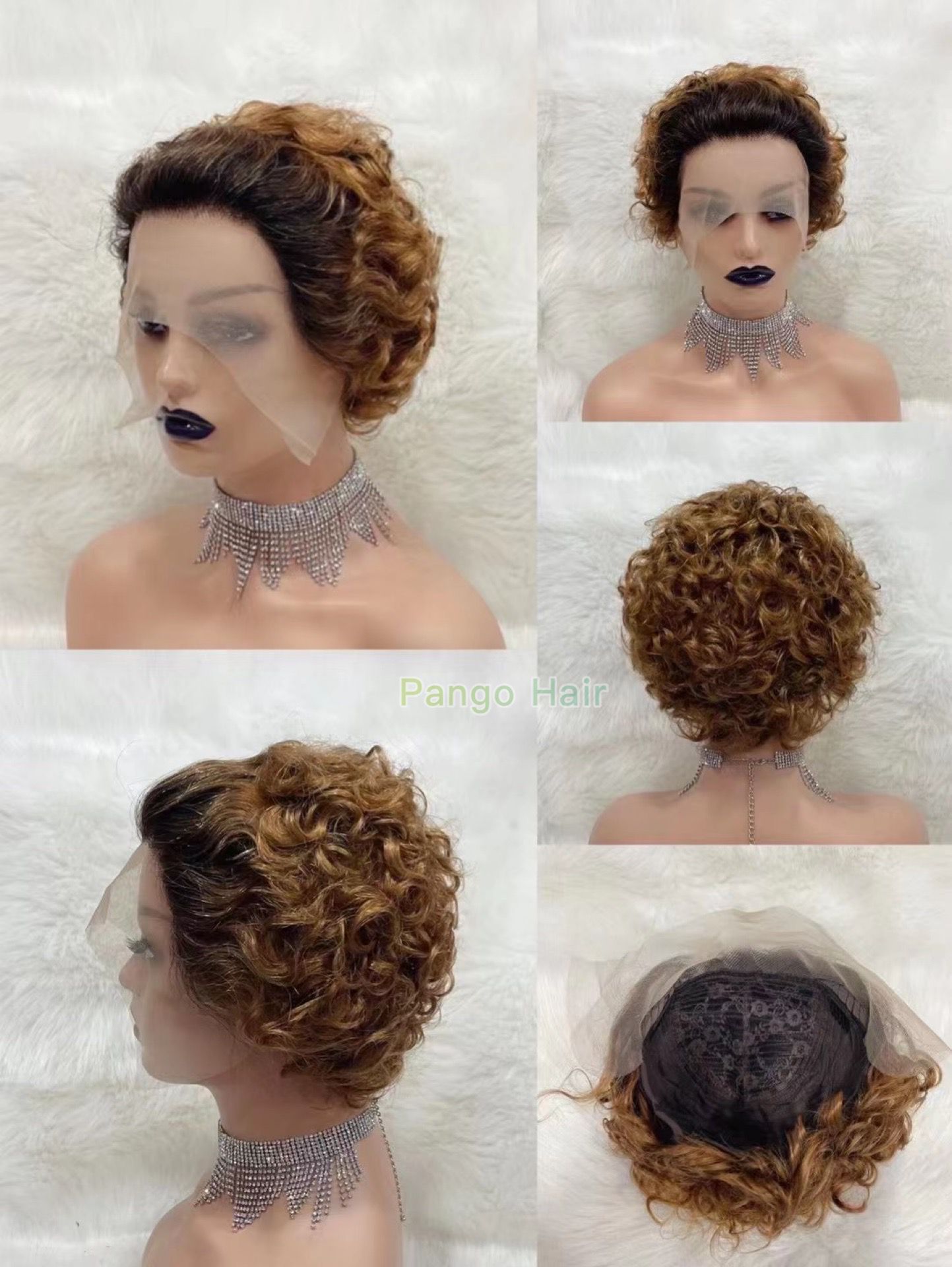 Short curly Wig 2 100% Brazilian Hair