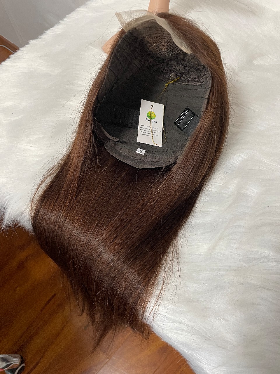 11A Raw Vietnam hair 4x4 brown color wig 164 24inch 280g