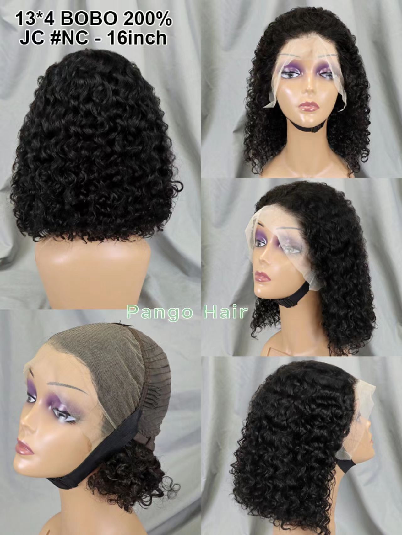 11A 13x4 Jerry curly Bob wig 90 Virgin Brazilian hair