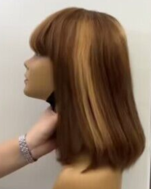 11A Bone straight Fringe lace Wig 32 100% Brazilian Hair