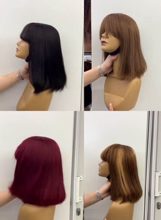 11A Bone straight Fringe lace Wig 32 100% Brazilian Hair