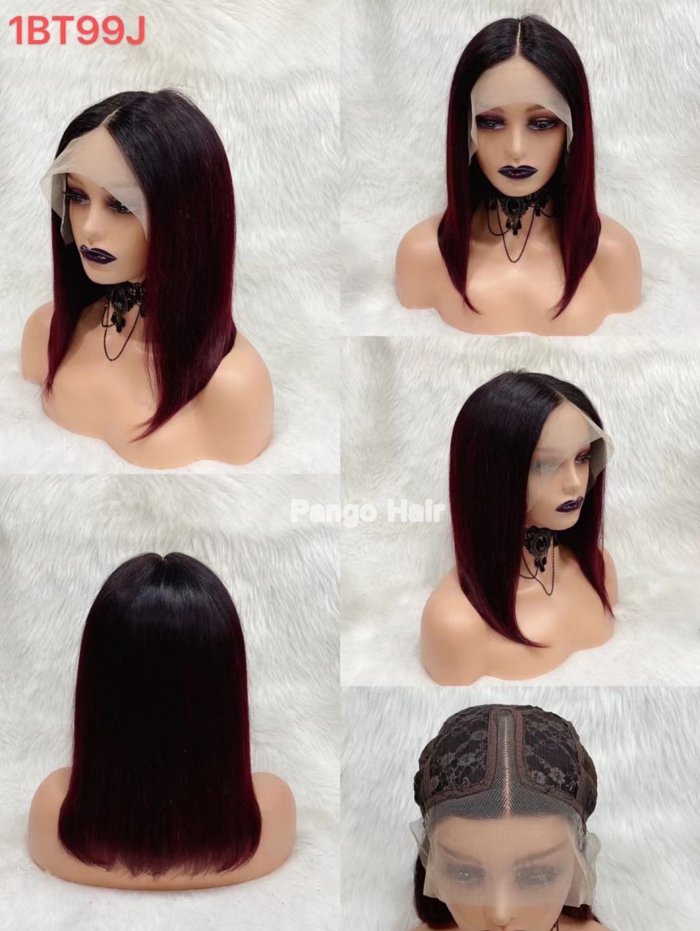 T frontal straight ombre wig 52