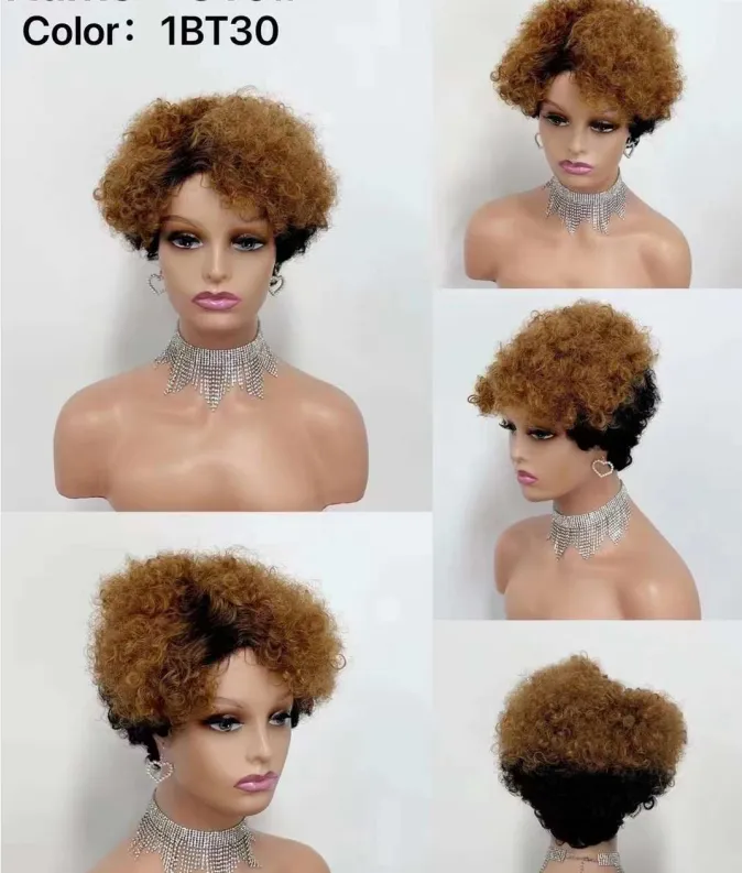 Short curly wig 58