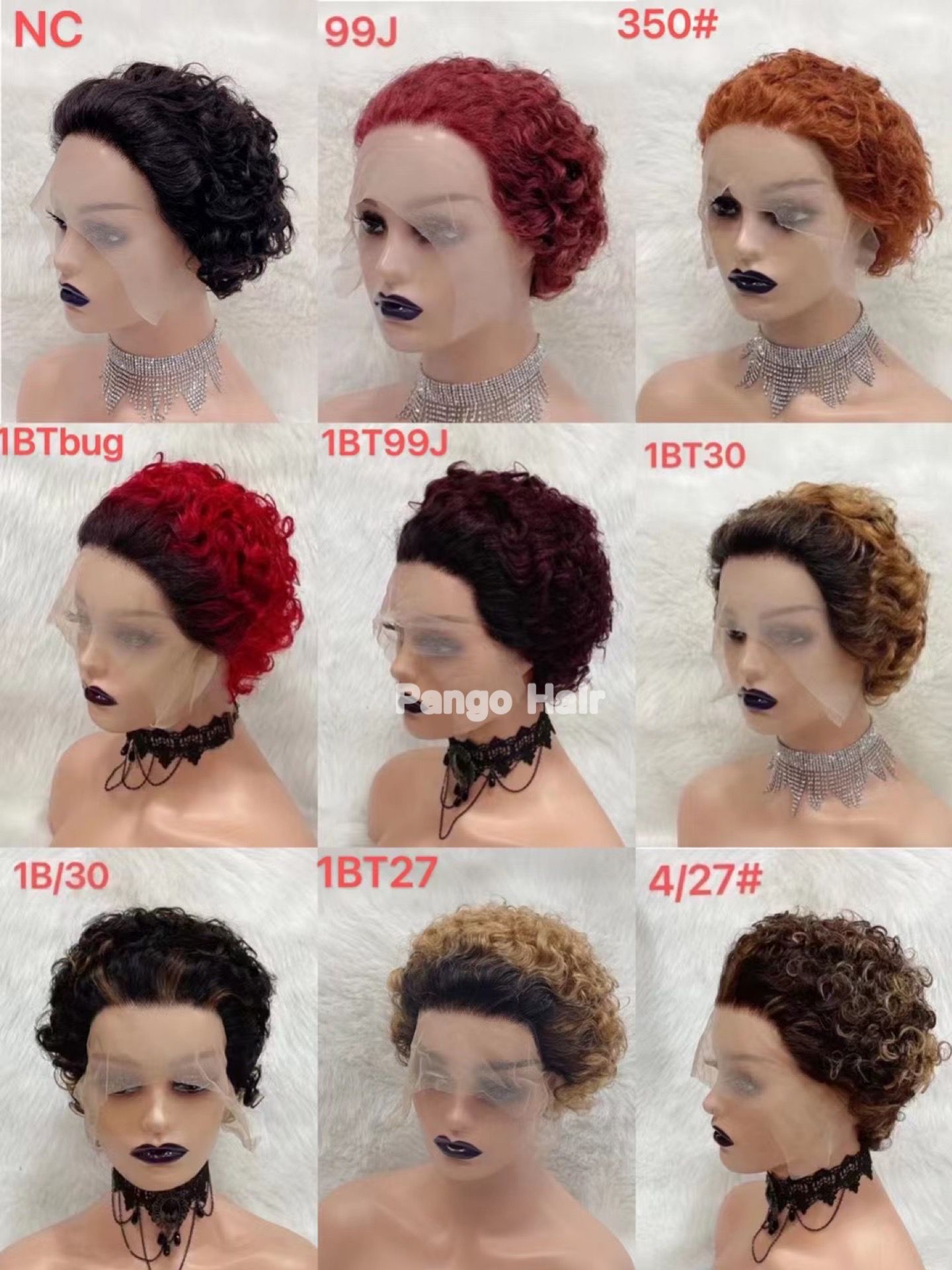 Short curly Wig 2 100% Brazilian Hair