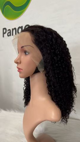 13A Super Double Drawn 13x4 frontal curly wig 165 Pango