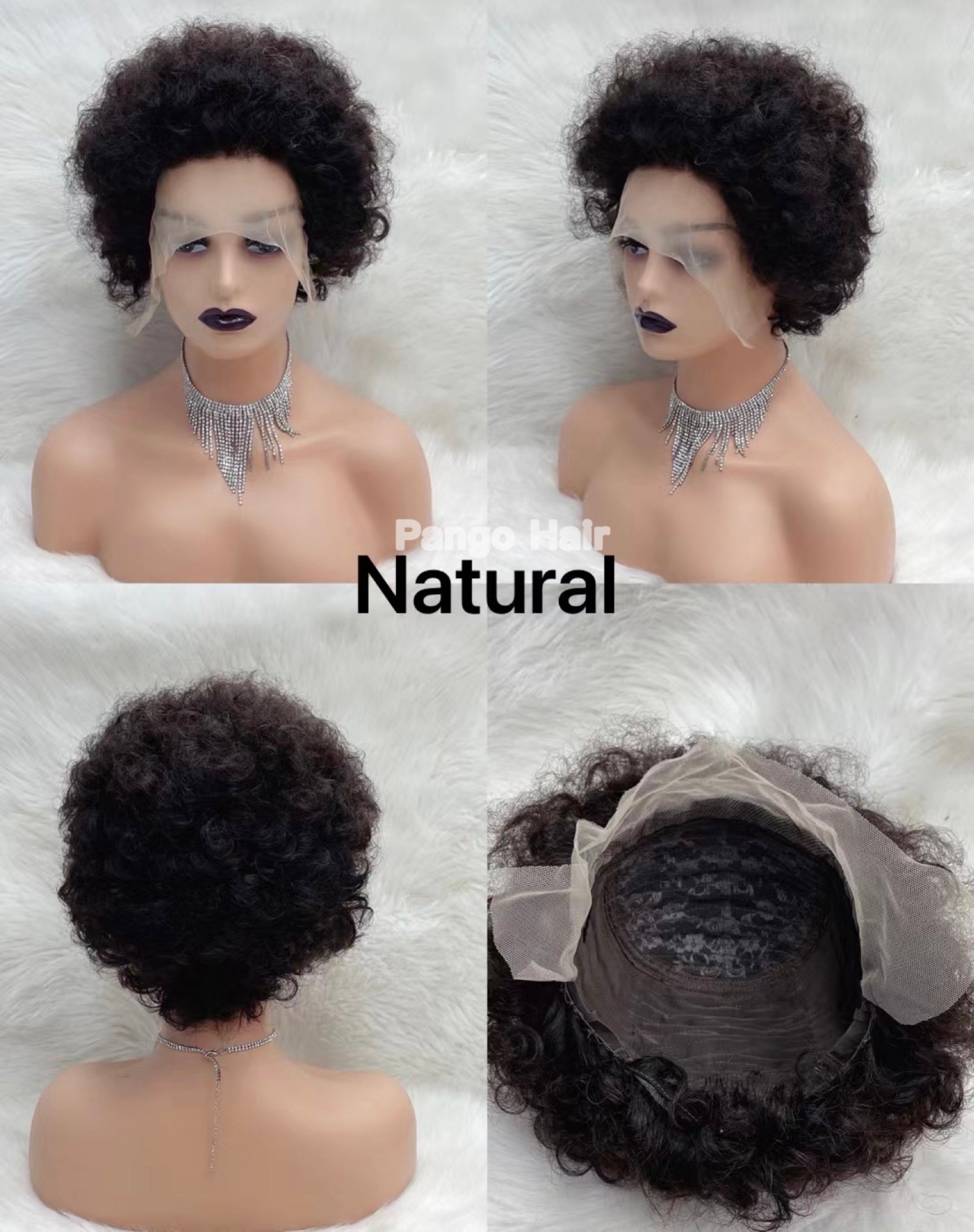 Afro curly wig 72 100% Brazilian hair