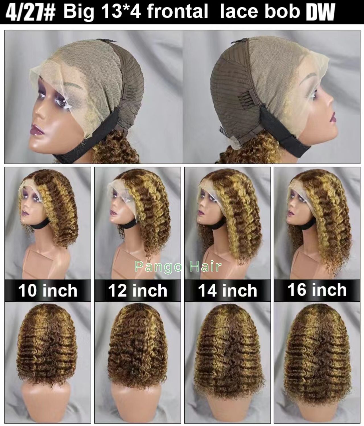 11A 13x4 Deep wave bob wig 90 Virgin Brazilian hair