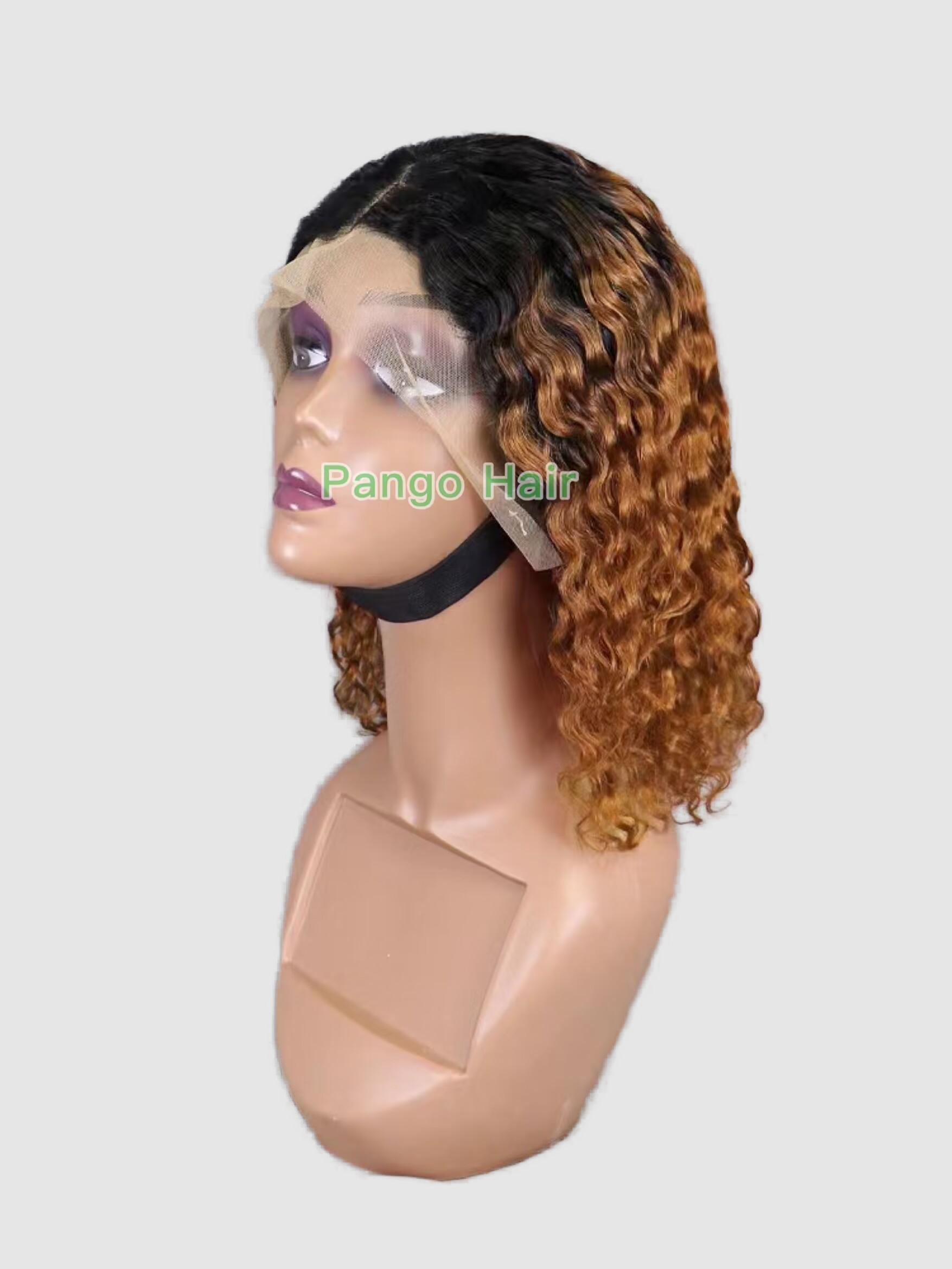 11A 13x4 Water Wave Bob wig 90 Virgin Brazilian Hair