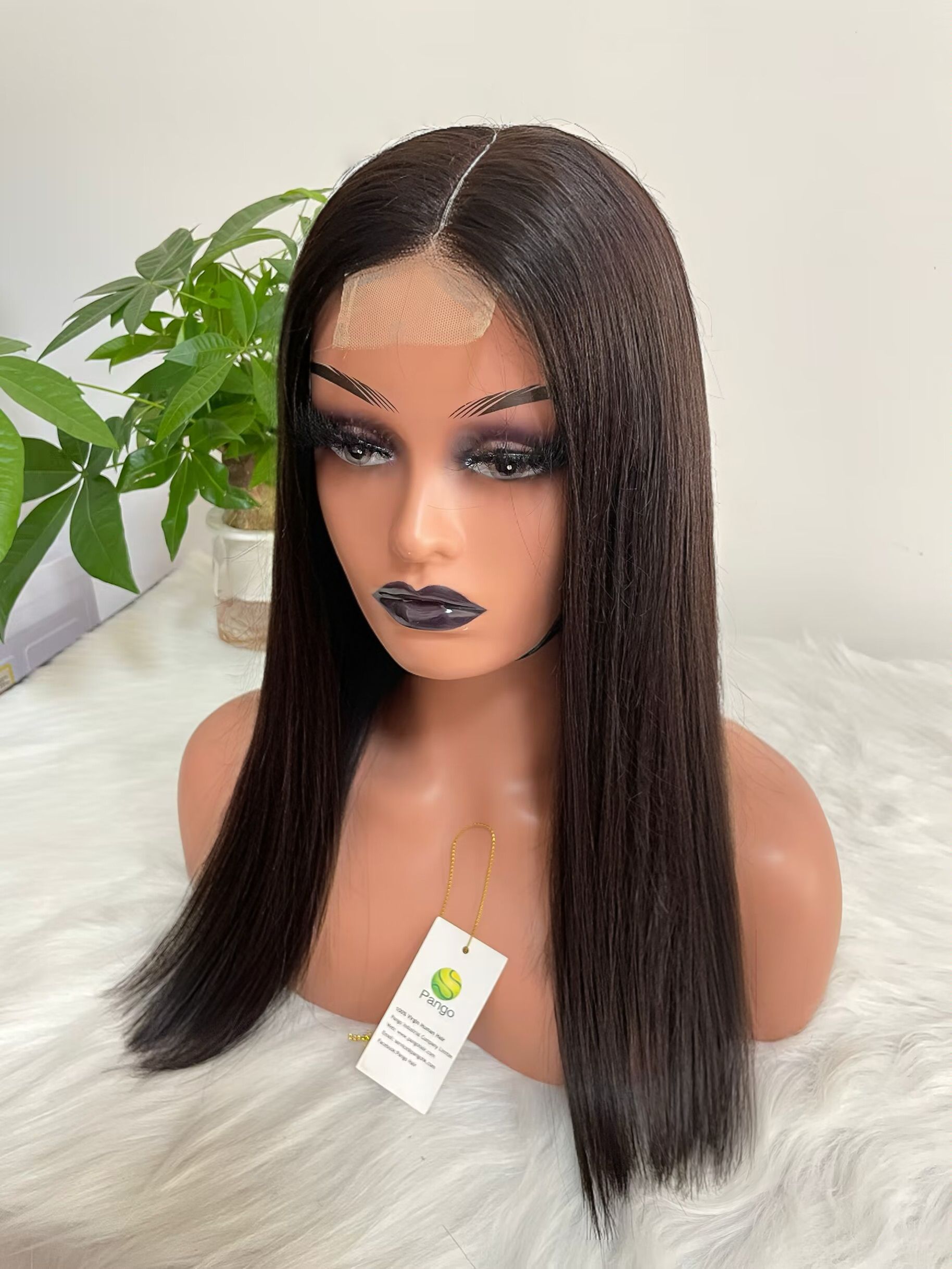 14A Raw hair Double Drawn 2x6 guleless wig 162
