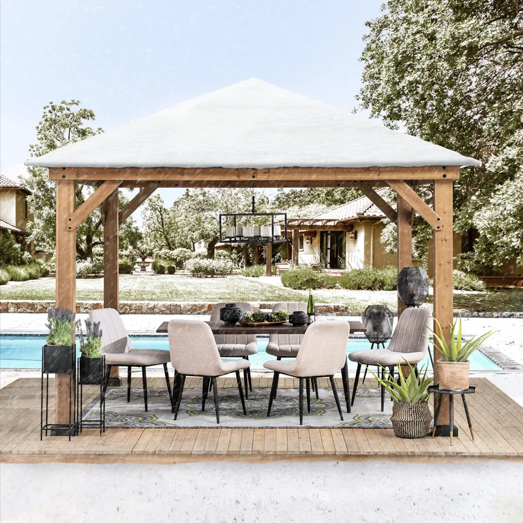 Dewhitt Solid Wood Patio Gazebo