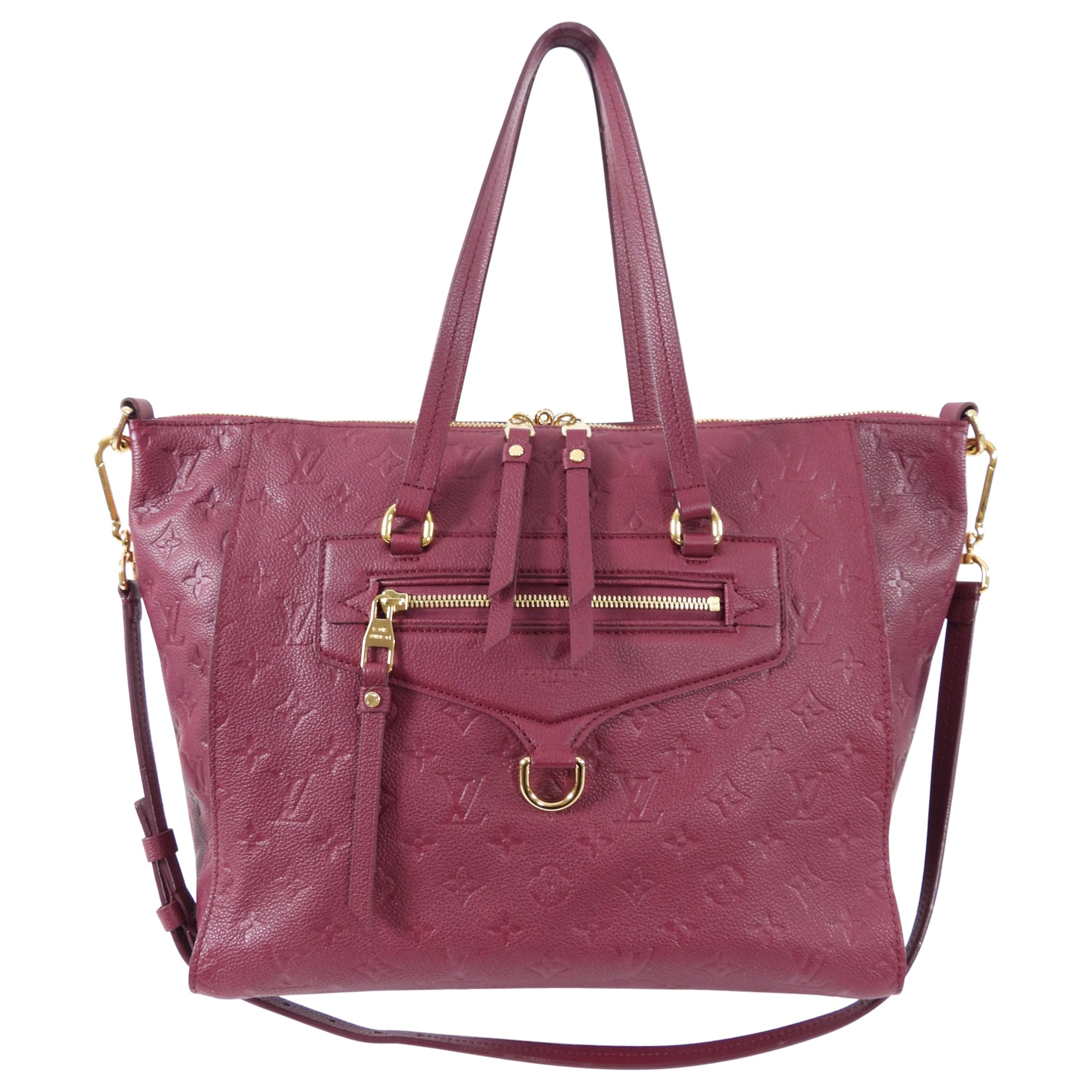 Louis Vuitton Lumineuse PM Monogram Empreinte Raspberry Two-Way Shoulder Bag