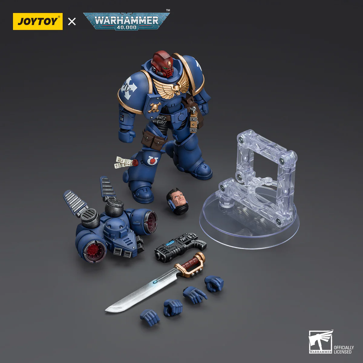JOYTOY Warhammer 40k 1: 18 Ultramarines Jump Pack Intercessors - JOYTOY WORLD