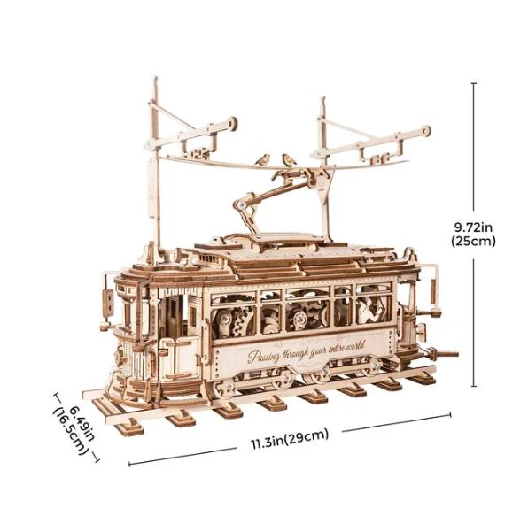 Robotime LK801 classic city Tram - JOYTOY WORLD