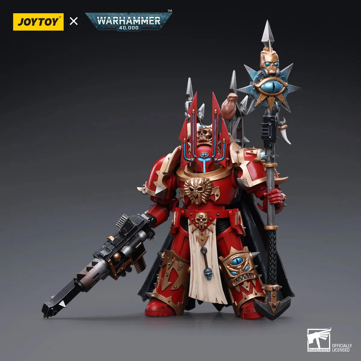 JOYTOY JT6816 Warhammer 40k 1: 18 ChaosSpace Marines Crimson Slaughter Sorcerer Lord in Terminator Armour - JOYTOY WORLD