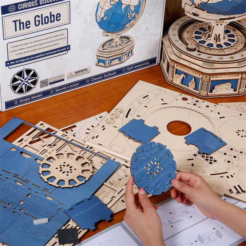 Robotime ST002 The Globe ROKR The Globe Model 3D Wooden Puzzle - JOYTOY WORLD