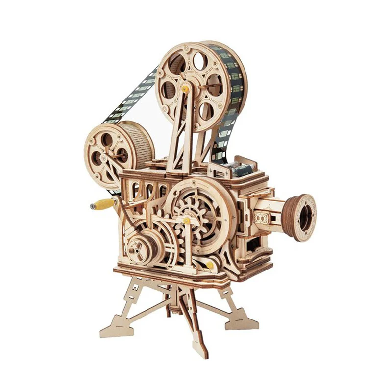 Robotime LK601 ROKR Vitascope Movie Projector 3D Wooden Puzzle - JOYTOY WORLD