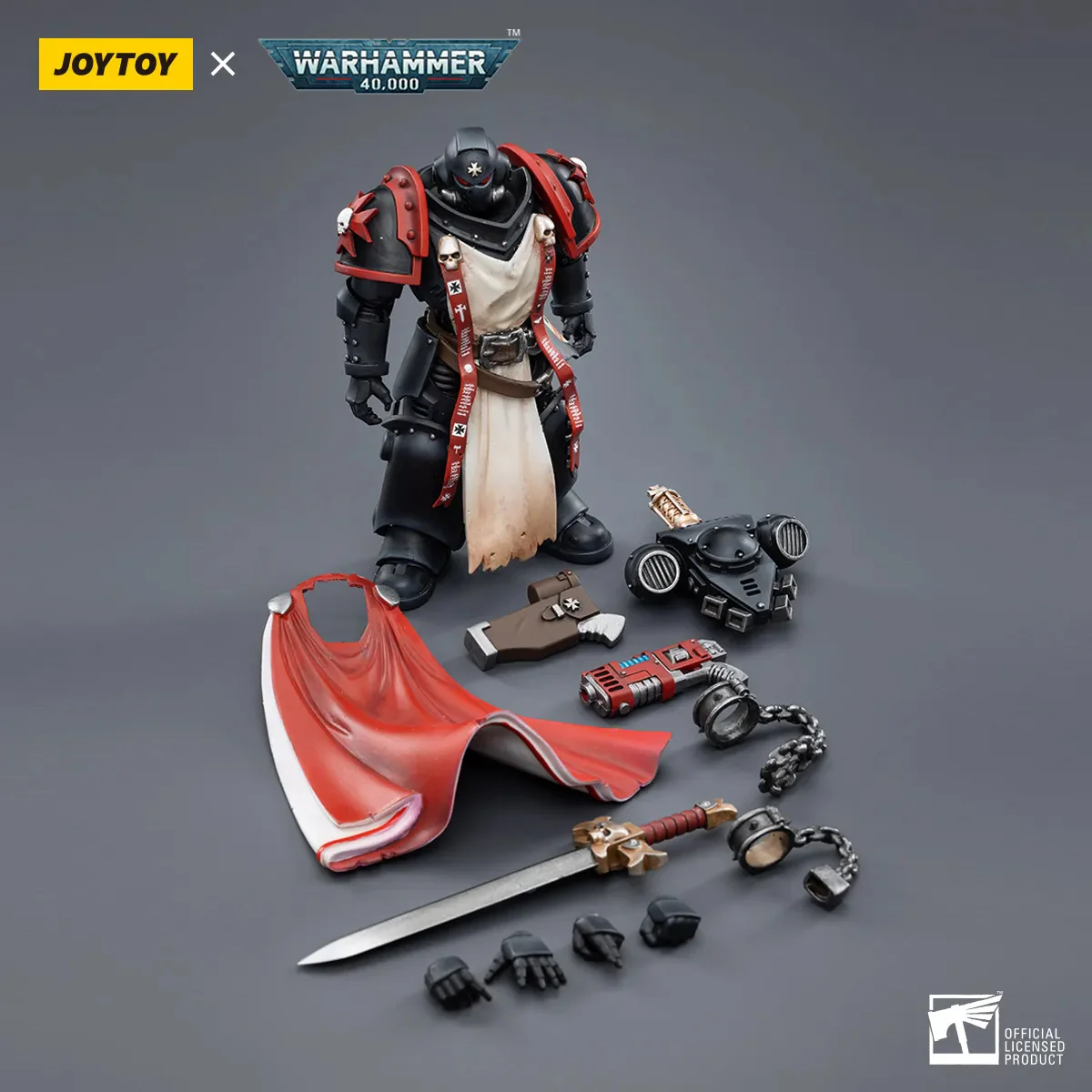 JOYTOY Warhammer 40k 1: 18 Black Templars Marshal Primaris Sword Brethren and Emperors Champion - JOYTOY WORLD