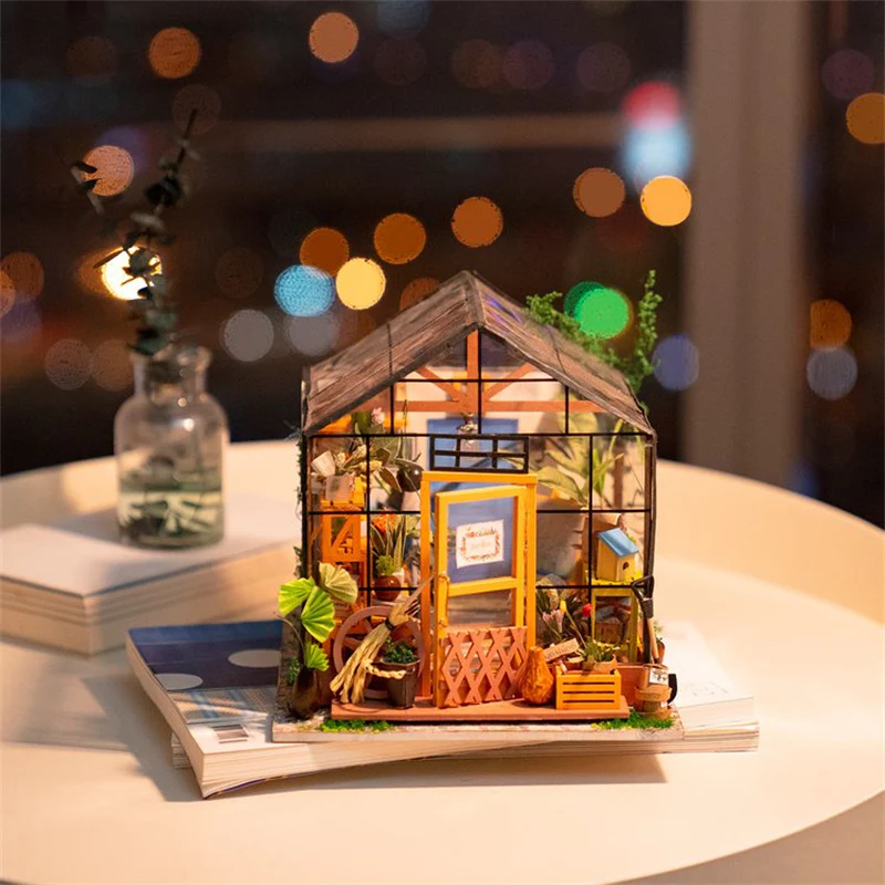 Robotime DG104 Rolife Cathy's Flower House DIY Miniature House - JOYTOY WORLD