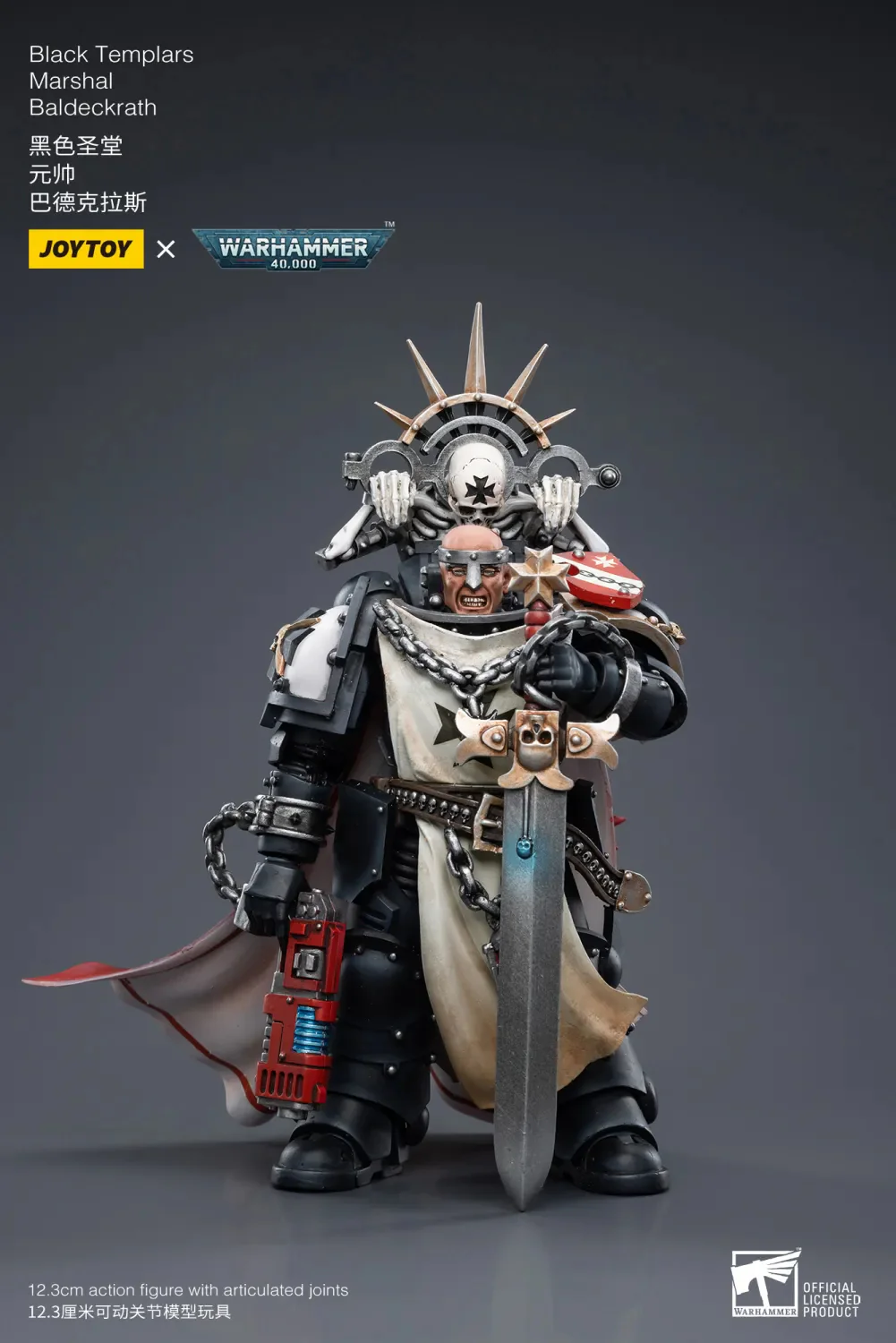 JOYTOY Warhammer 40k 1: 18 Black Templars Marshal Primaris Sword Brethren and Emperors Champion - JOYTOY WORLD