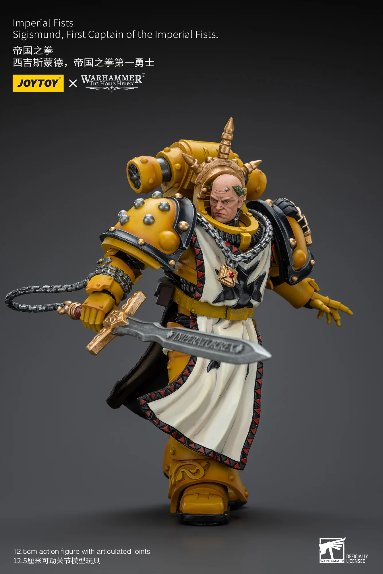 JOYTOY JT9237 Warhammer The Horus Heresy 1: 18 Imperial Fists Sigismund First Captain of the Imperial Fists - JOYTOY WORLD