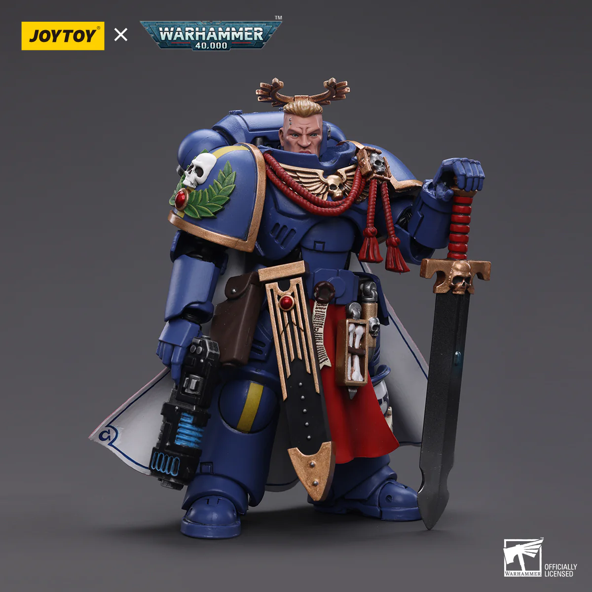 JOYTOY JT6441 Warhammer 40k 1: 18  Ultramarines  Primaris Captain with Power Sword and Plasma Pistol - JOYTOY WORLD