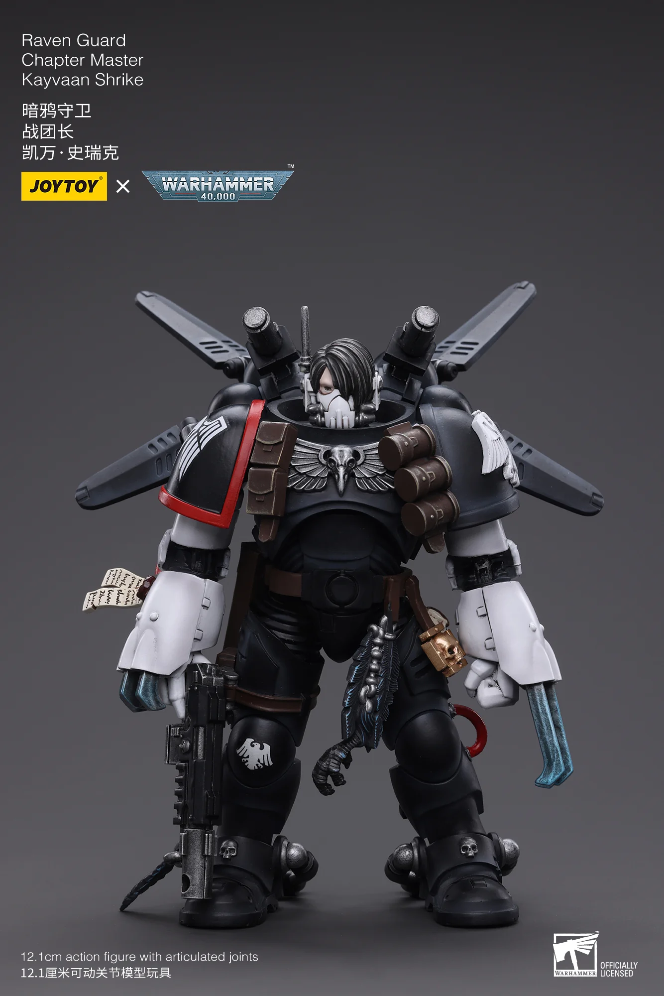 JOYTOY JT6427 Warhammer 40k 1: 18 Raven Guard Chapter Master Kayvaan Shrike - JOYTOY WORLD