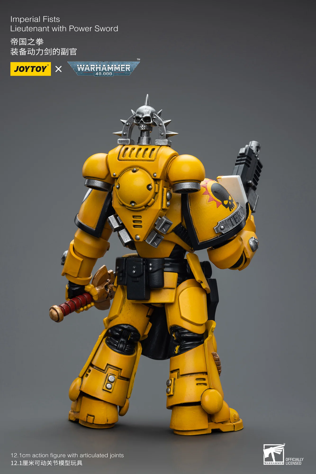 JOYTOY JT7714 Warhammer 40k 1: 18 Imperial Fists Lieutenant with Power Sword - JOYTOY WORLD