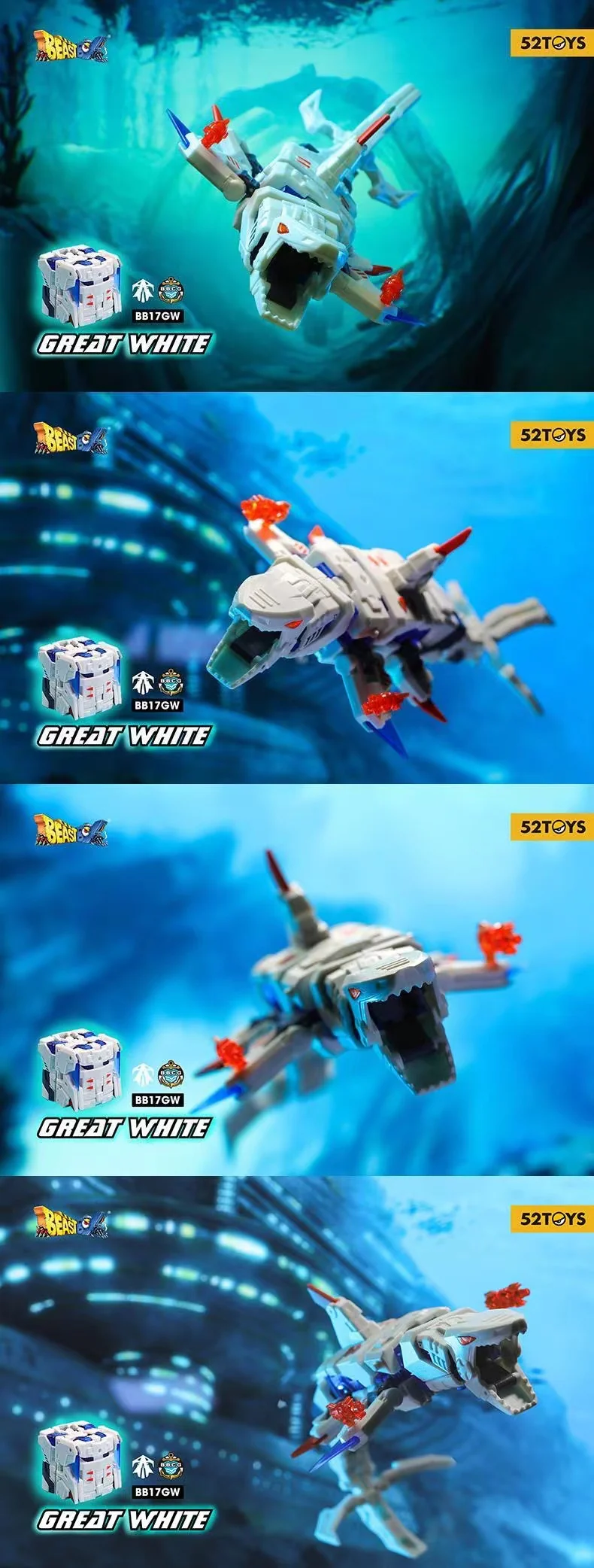 52TOYS BeastBox BB-17GW Great White Shark - JOYTOY WORLD