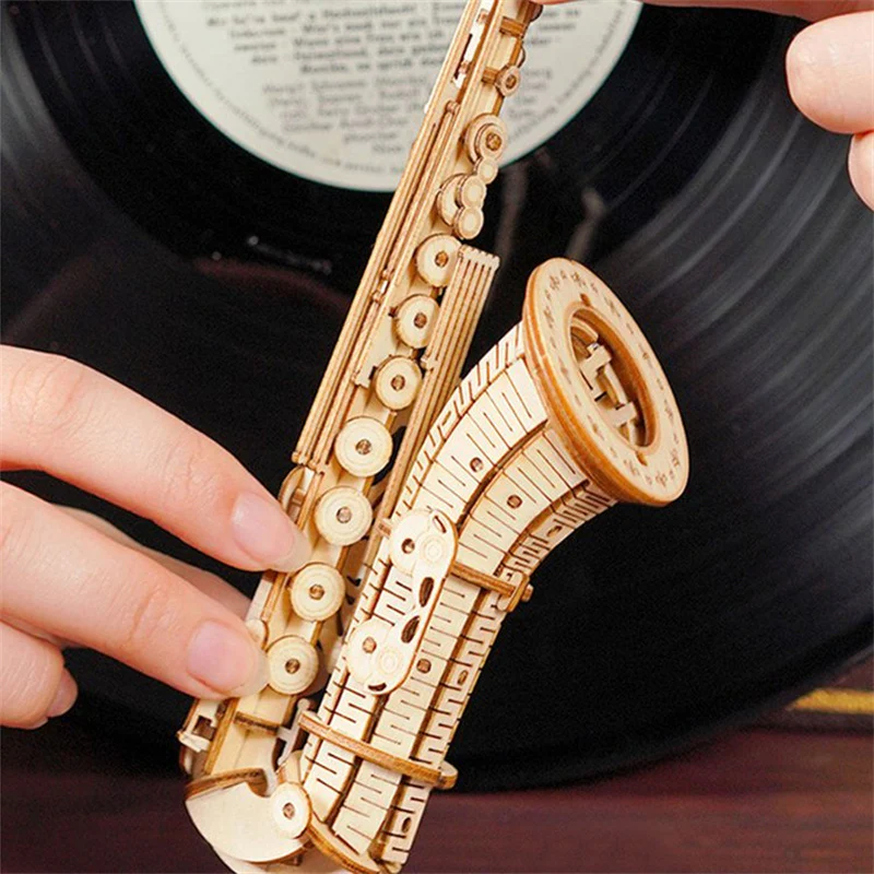 Robotime TG309 Rolife Saxophone 3D Wooden Puzzle - JOYTOY WORLD