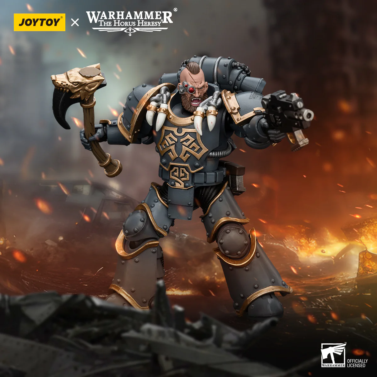 JOYTOY Warhammer The Horus Heresy 1:18 Space Wolves Grey Slayer Pack - JOYTOY WORLD